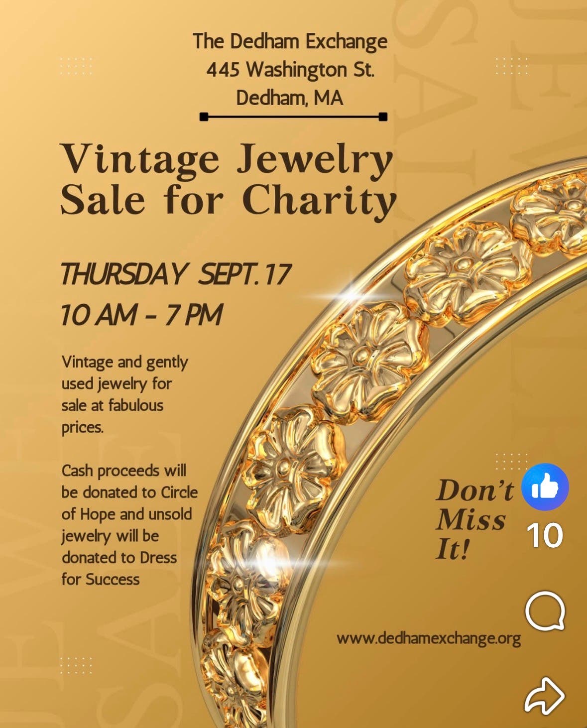Vintage Jewelry Sale For Charity