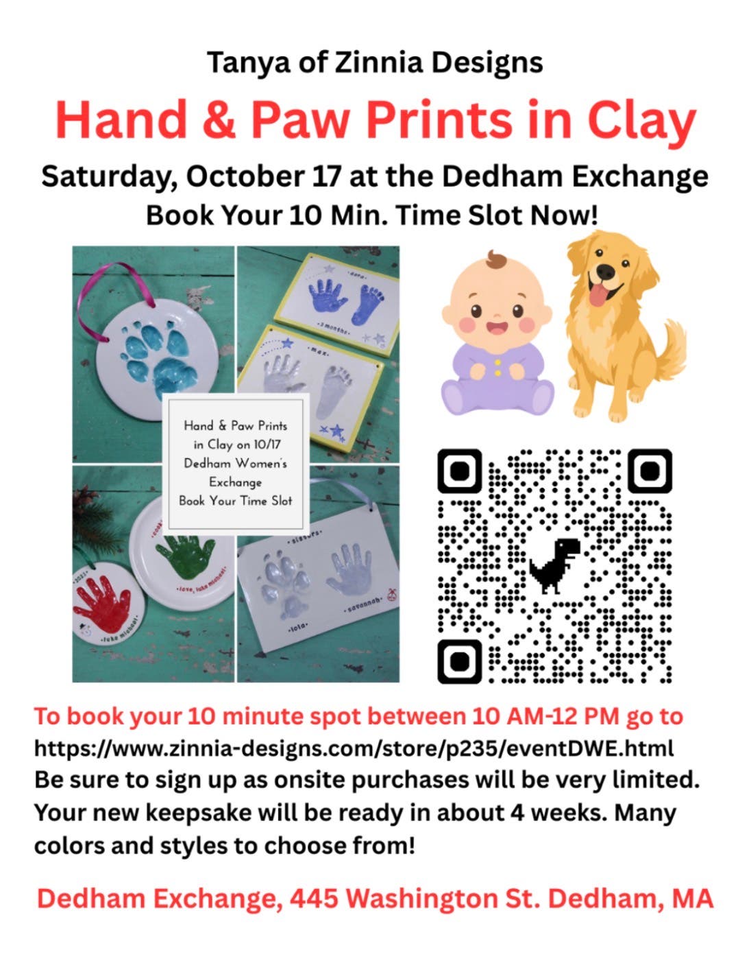 Hand & Paw Prints in Clay