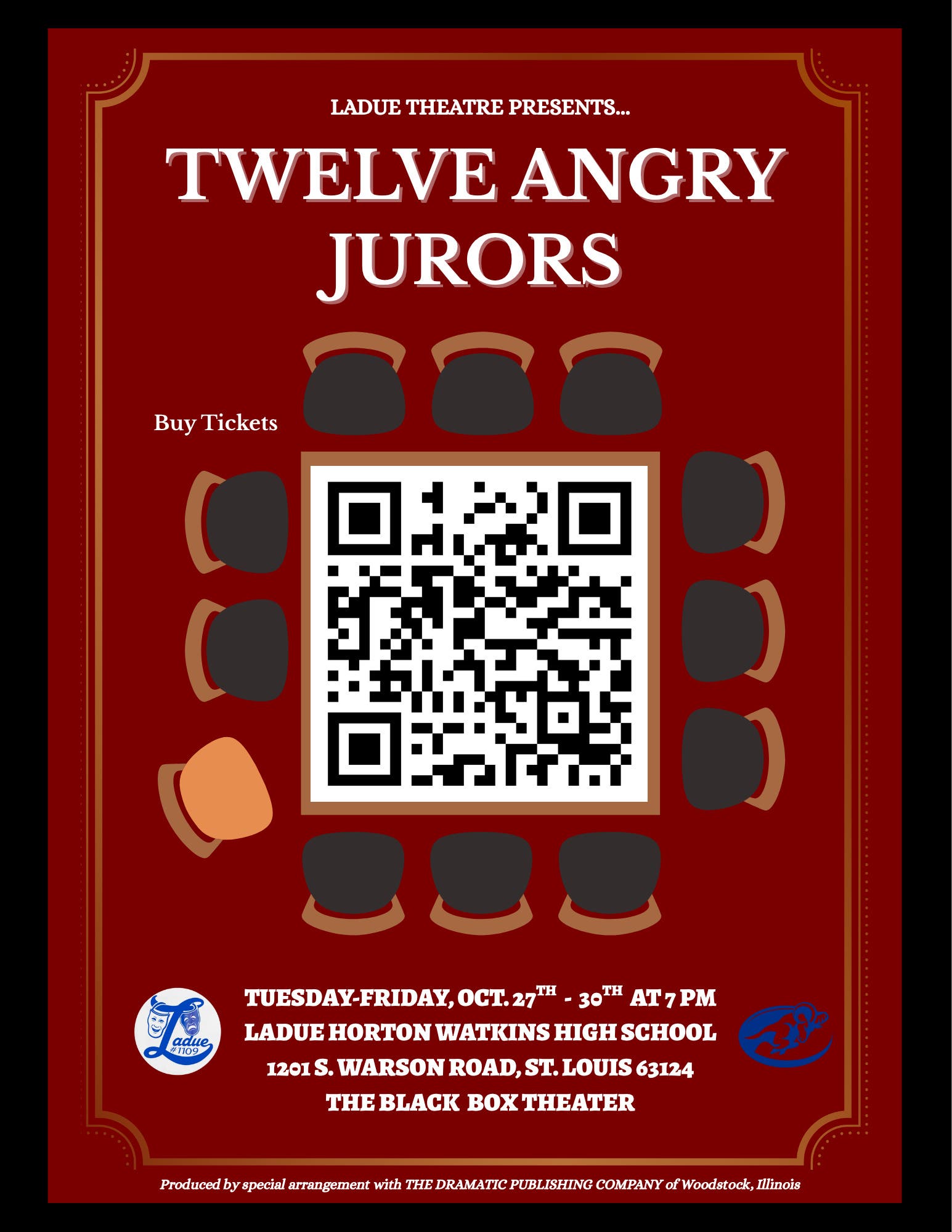 Ladue Horton Watkins High School Theatre presents Twelve Angry Jurors - Oct. 27-30