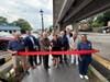 Members of the Amityville Chamber of Commerce and Village elected officials are joined by Thalia Olaya representing New York State Governor Kathy Hochul at a recent ribbon cutting.