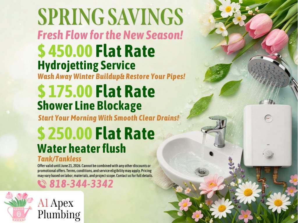 PLUMBING SPECIALS ! shermans oaks #1 plumbing service 