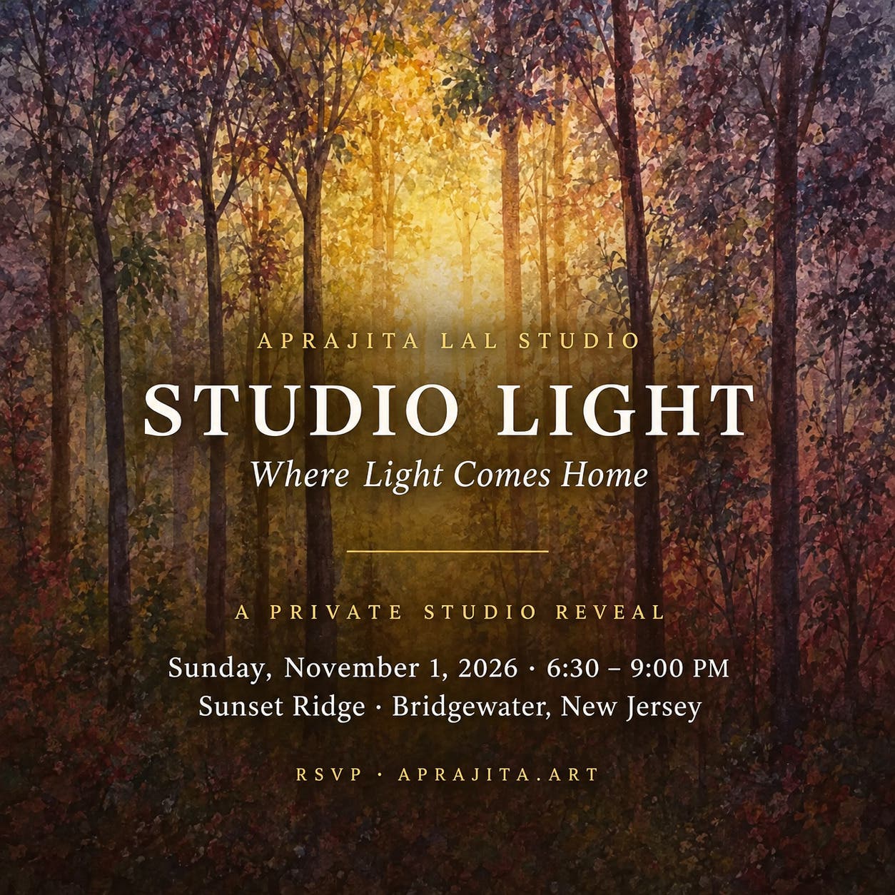 Studio Light - A private evening in Aprajita's Studio 