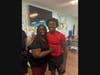 Sharon Hughes, YMCA of South Florida’s Family & Youth Resource Director and Baltimore Ravens wide receiver Zay Flowers
