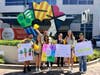 NSU medical students and Oncology Club members show their support for pediatric patients during the JDCH Foundation-sponsored Go Gold Parade.