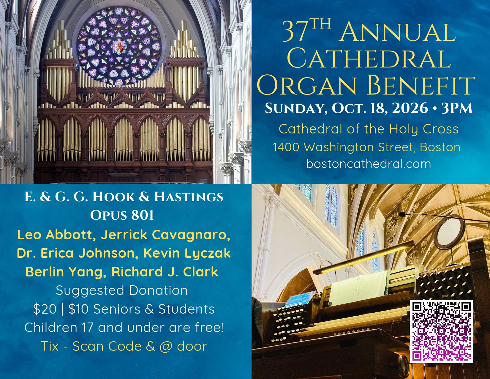 Thirty-seventh Annual Cathedral Organ Benefit Recital