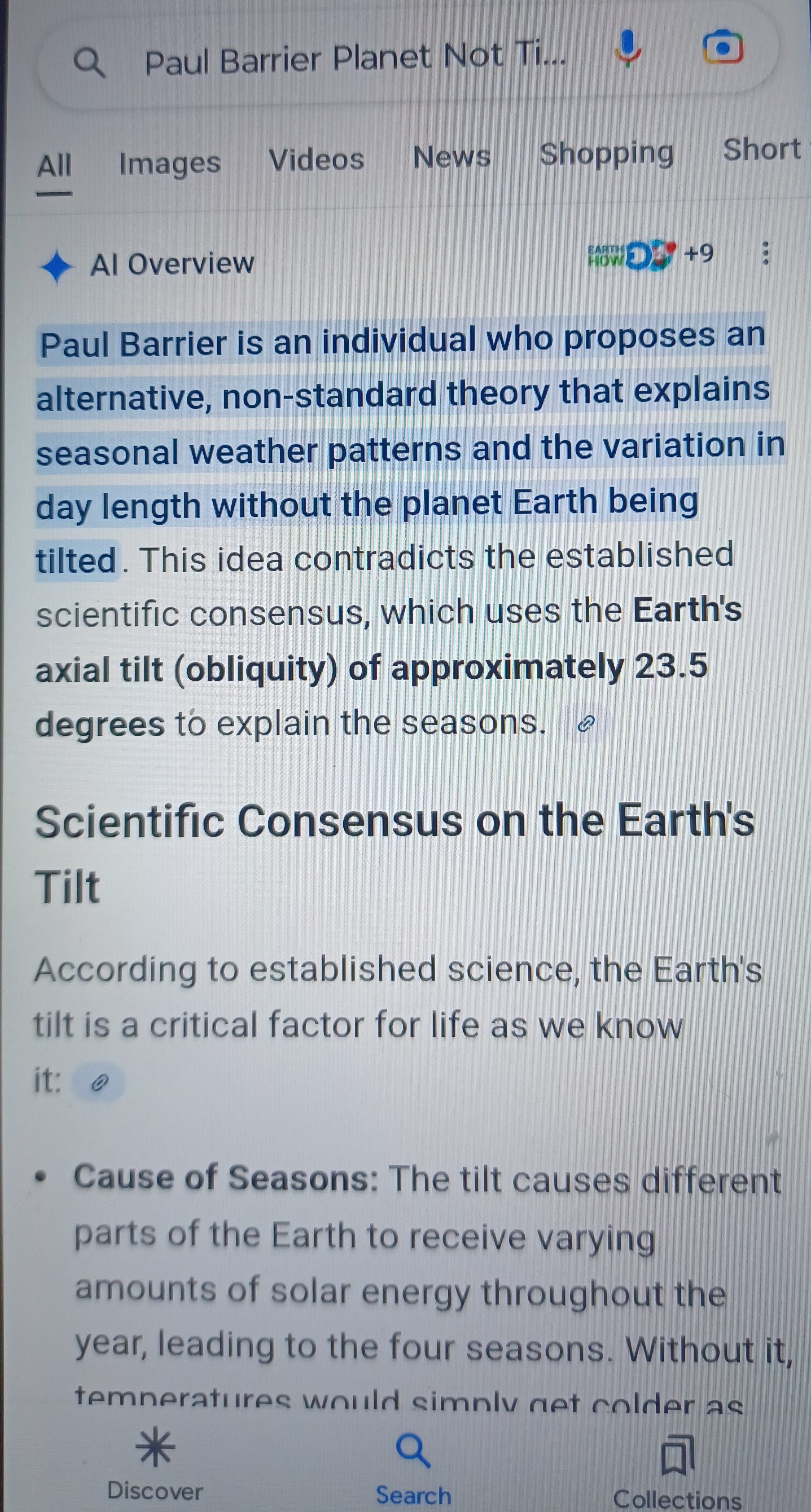 Planet Earth Not Tilted