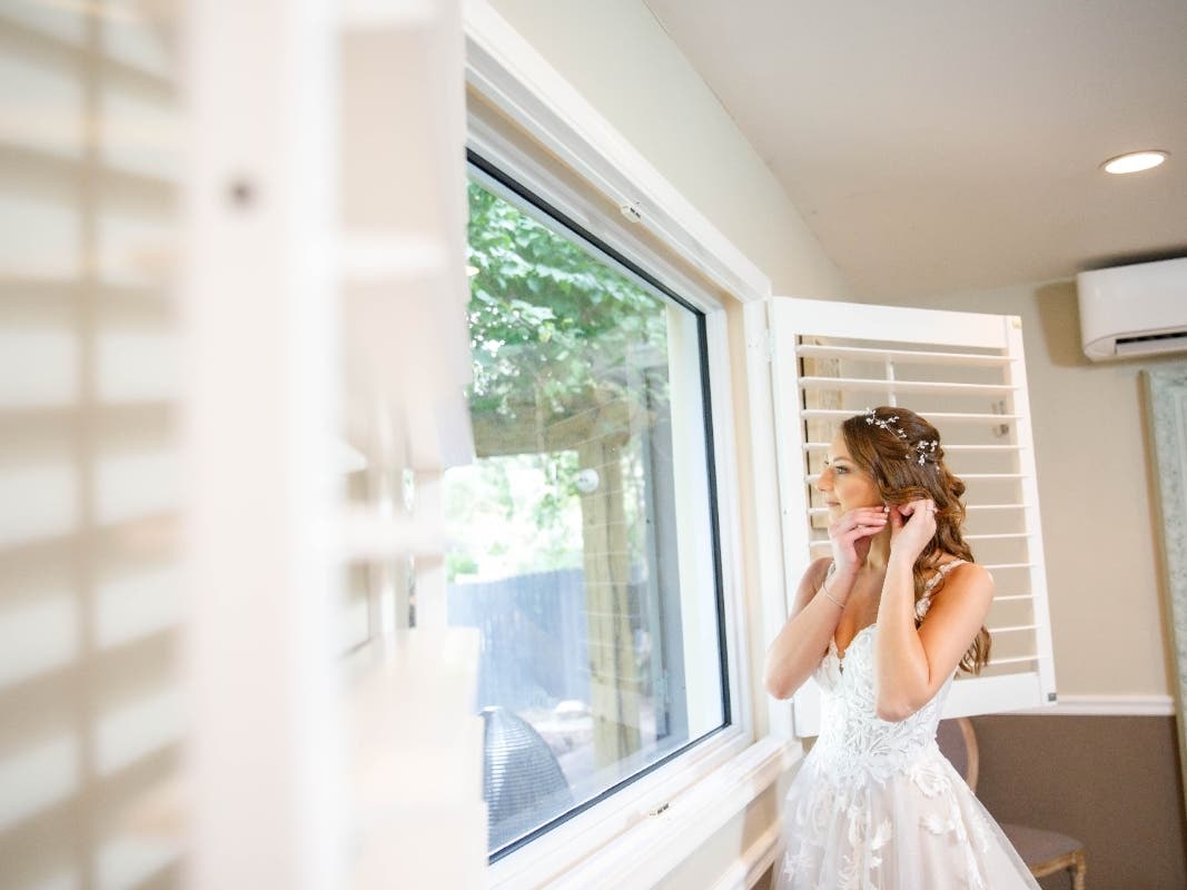 bride getting ready for wedding celebration