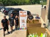 Matt Yazumbek - Subaru Ambassador, J. Mykel Hill - Subaru Ambassador, Christine Hill - Subaru Ambassador, Robert Barton - Subaru Ambassador, Eddie Groberski - Subaru Ambassador (L-R) at Northern Illinois Food Bank