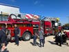 Joliet Fire Department Showing Off Their 40' Ladder Truck to the Trick or Treaters