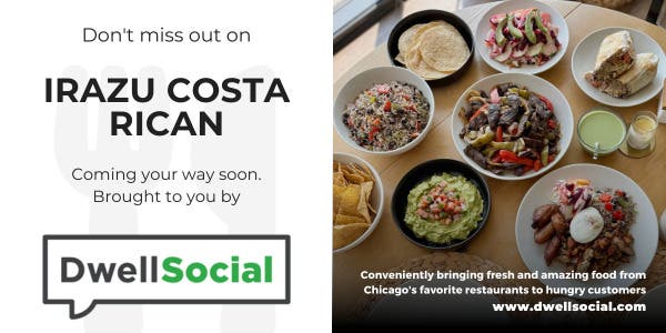 Irazu Costa Rican Restaurant is headed your way this week! Order by noon.