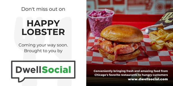 Get fresh lobster rolls, crab cakes, + more from Happy Lobster! Order by 10am.