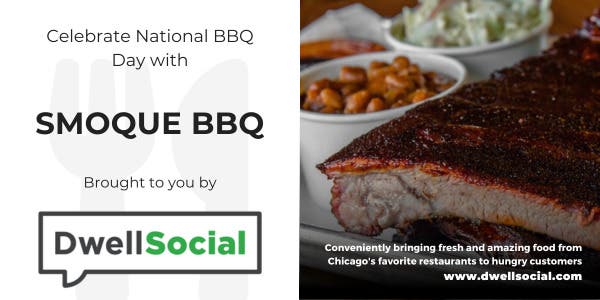 Brisket, ribs, and more; Smoque BBQ brings the feast for National BBQ Day! Order by noon.