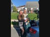 Francki Breedlove and Juliet Turchio help deliver baskets to local families. 