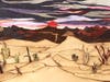 Mixed Media Desert Landscape