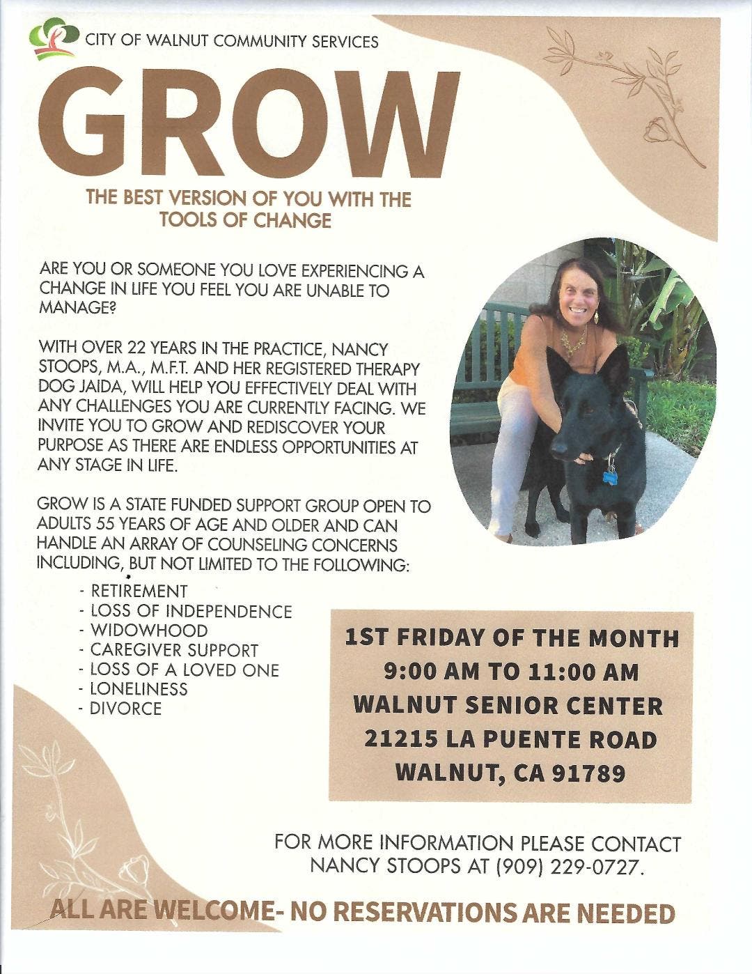 Free support group