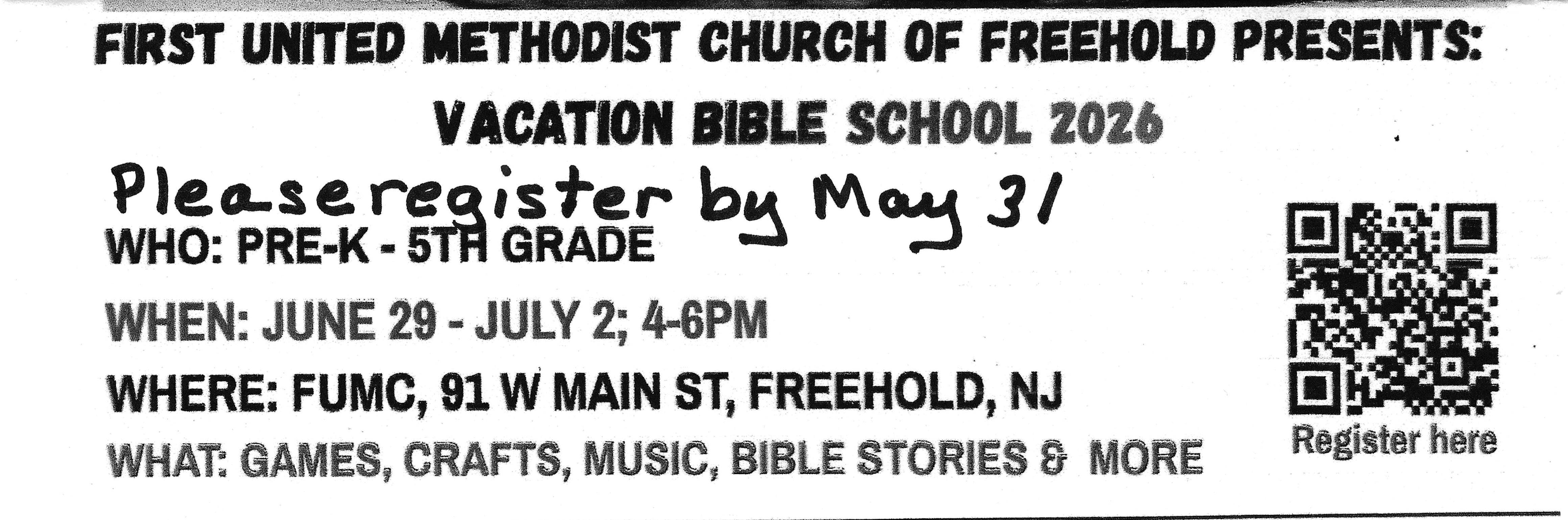 Vacation Bible School:  Rainforest Falls