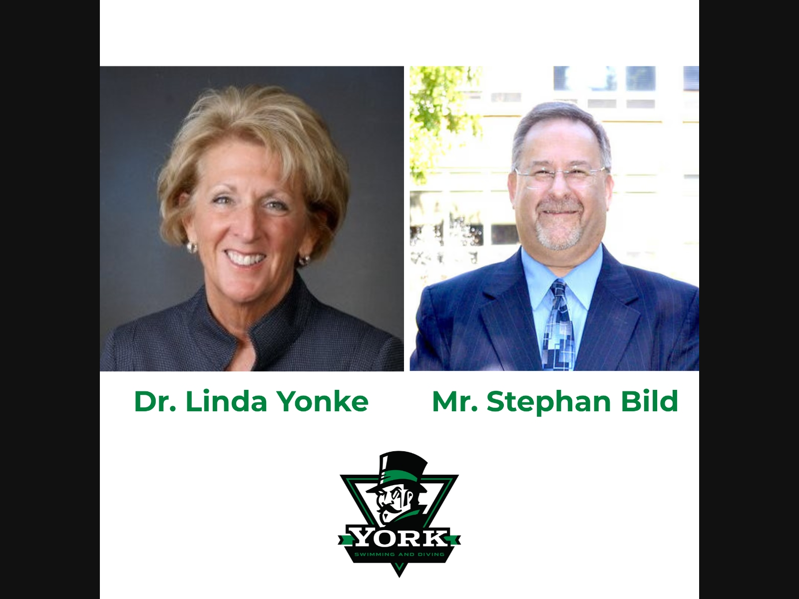 Dr. Linda Yonke and Mr. Stephan Bild approved as co-interim principals of York High School for 2026-2027 school year.