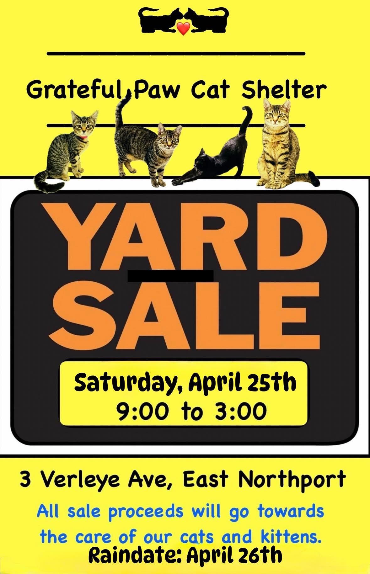 Grateful Paw Cat Shelter Yard Sale