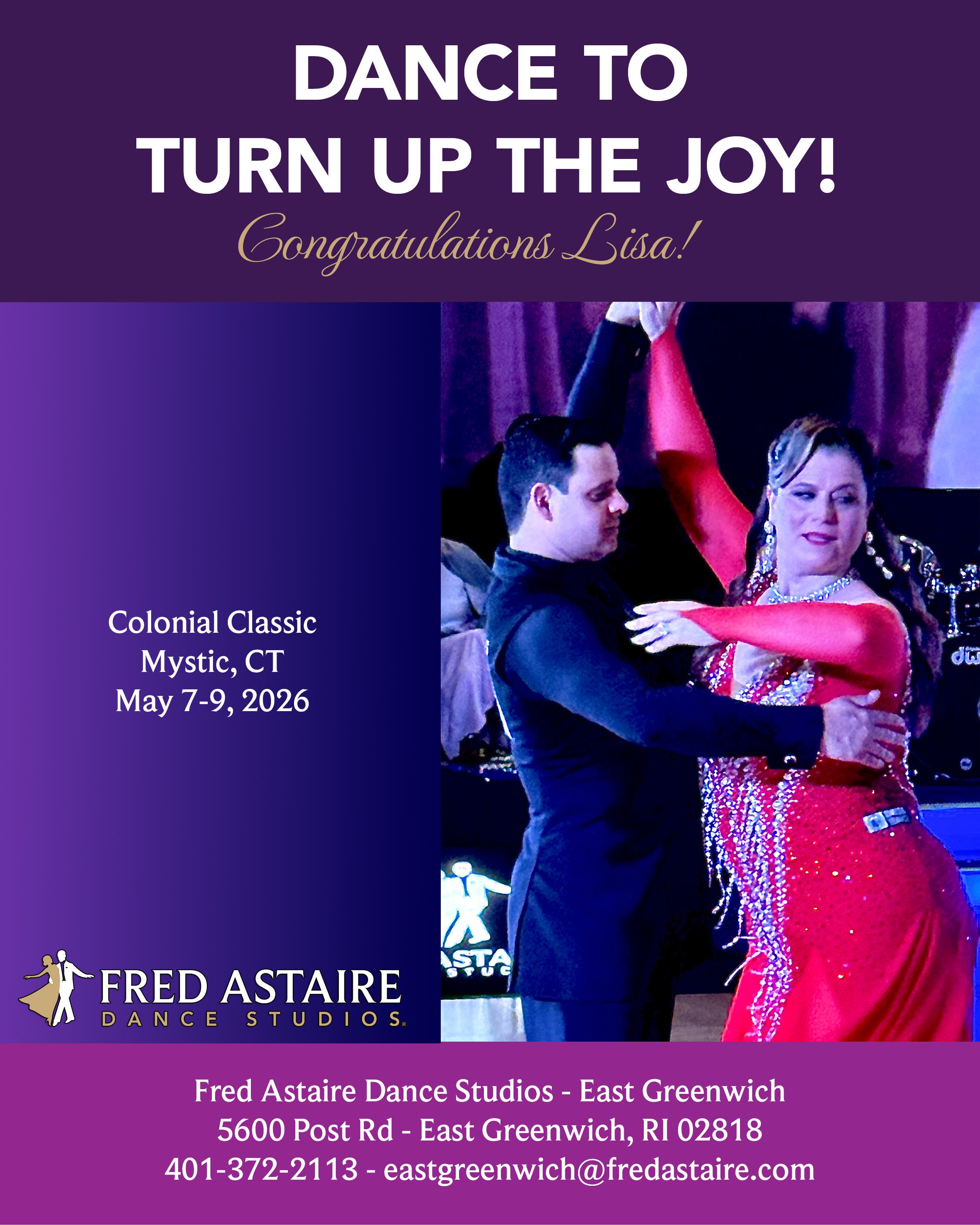 Fred Astaire Dance Studios – East Greenwich Shines at Colonial Classic Dancesport Competition