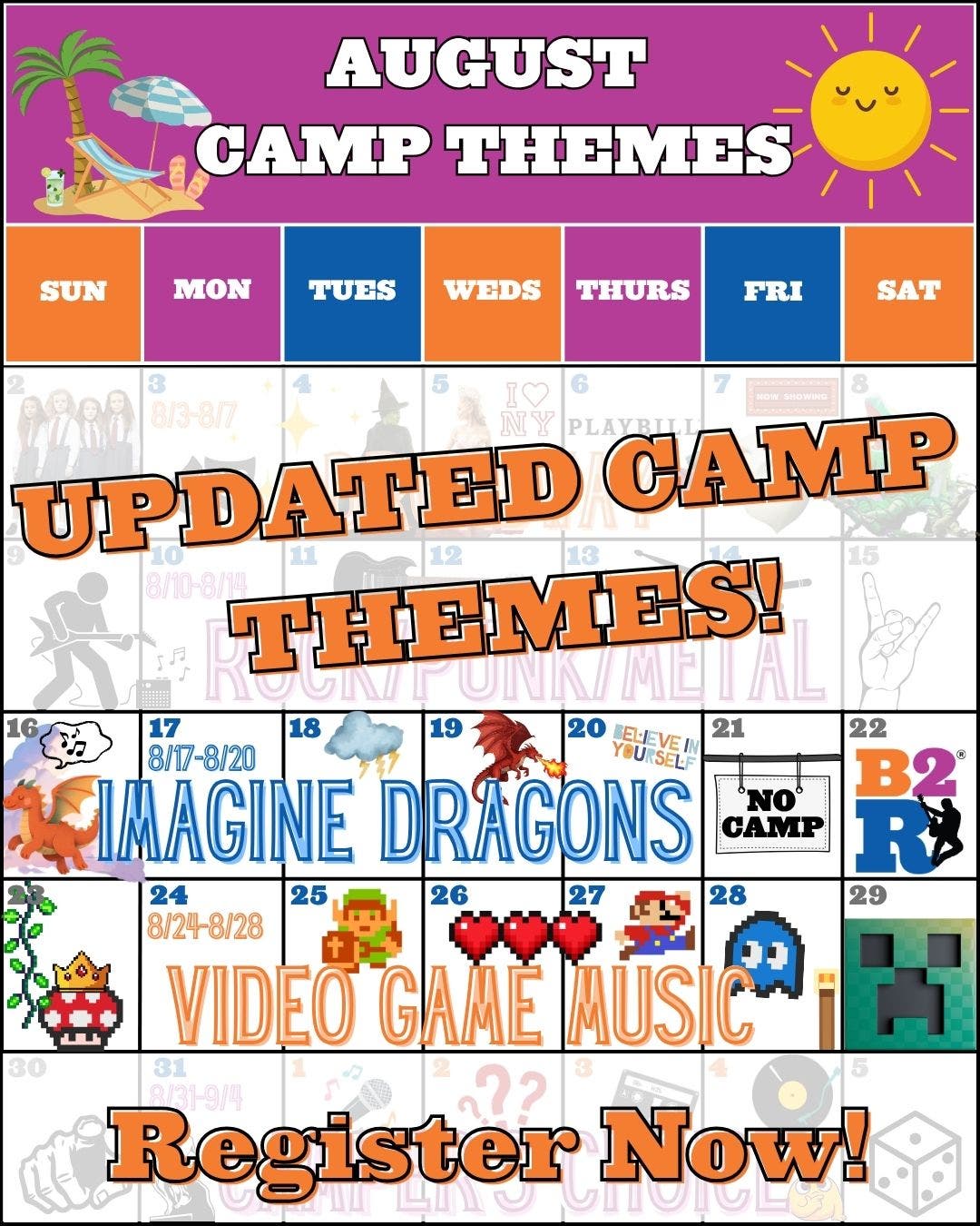 August camps just got even more exciting at Bach to Rock Nanuet!