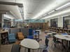 The library at William B. Orenic Intermediate School was completely renovated and now has modular seating to allow for increased learning opportunities for students.