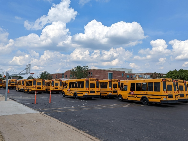 32 full size buses from Troy CCSD 30-C's transportation fleet will be electric buses in 2027. 