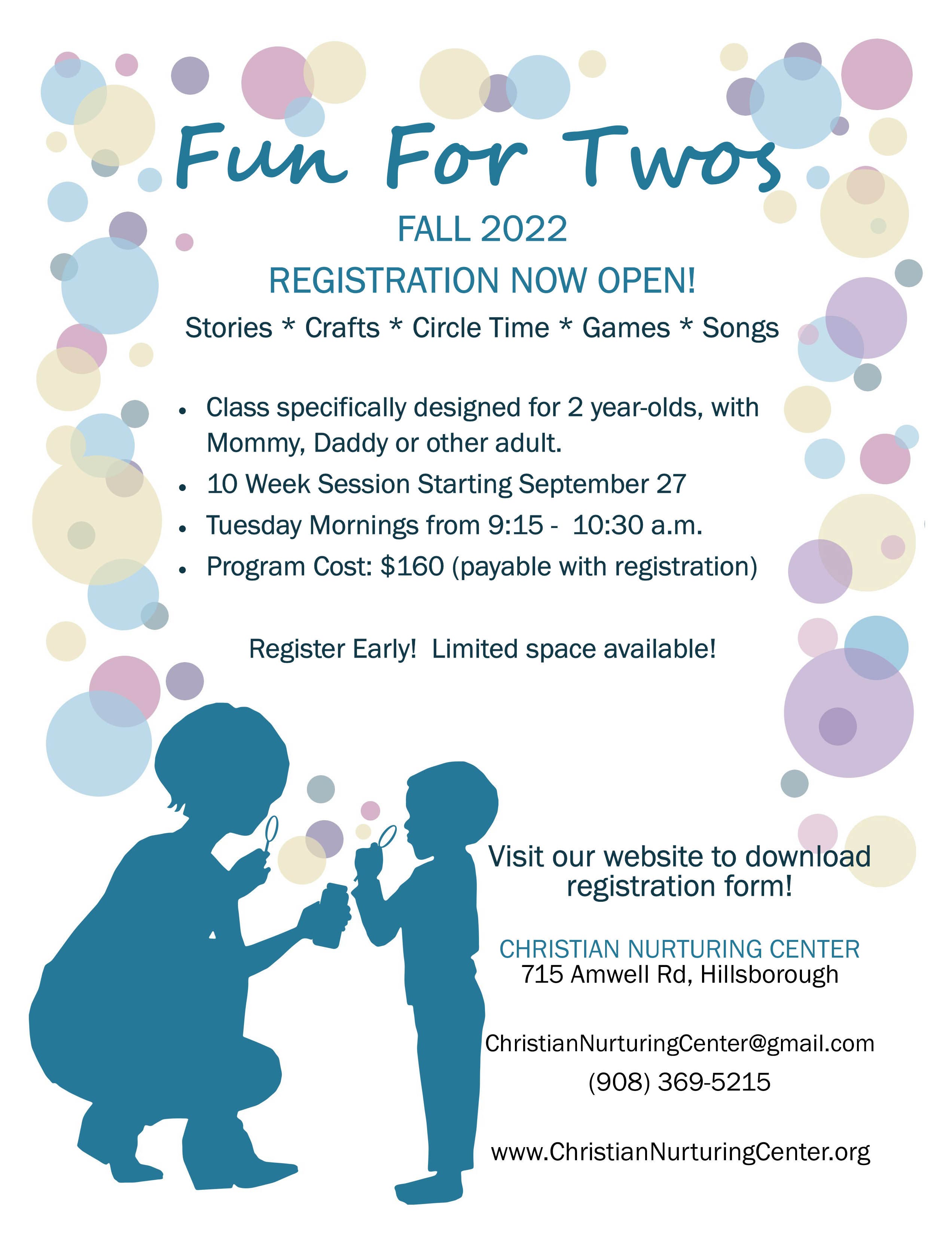 Sep 27 Fun For Twos Fall Session Registration Hillsborough, NJ