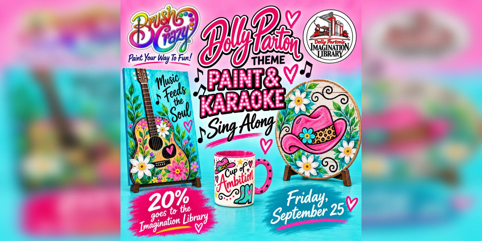 Dolly Parton Paint and Karaoke Fundraiser