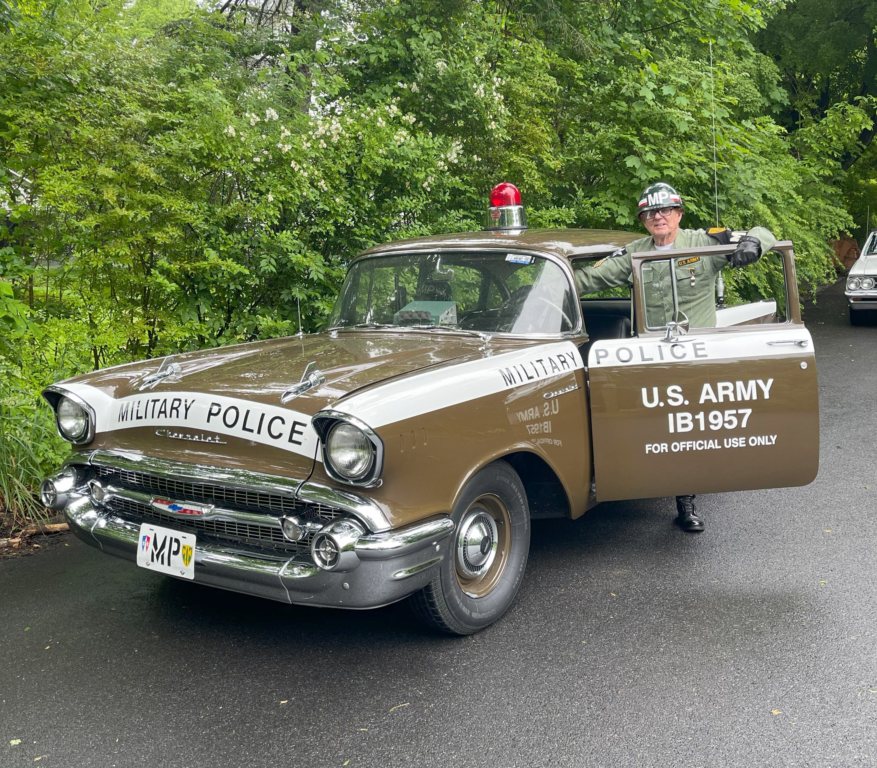 Military Police parade car - an antique Chevrolet Military Police parade car - an antique Chevrolet