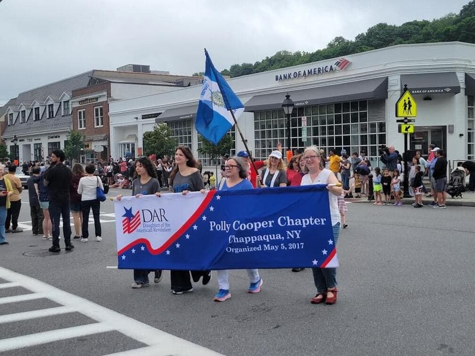 Polly Cooper Chapter Members Marching in Memorial Day Parade