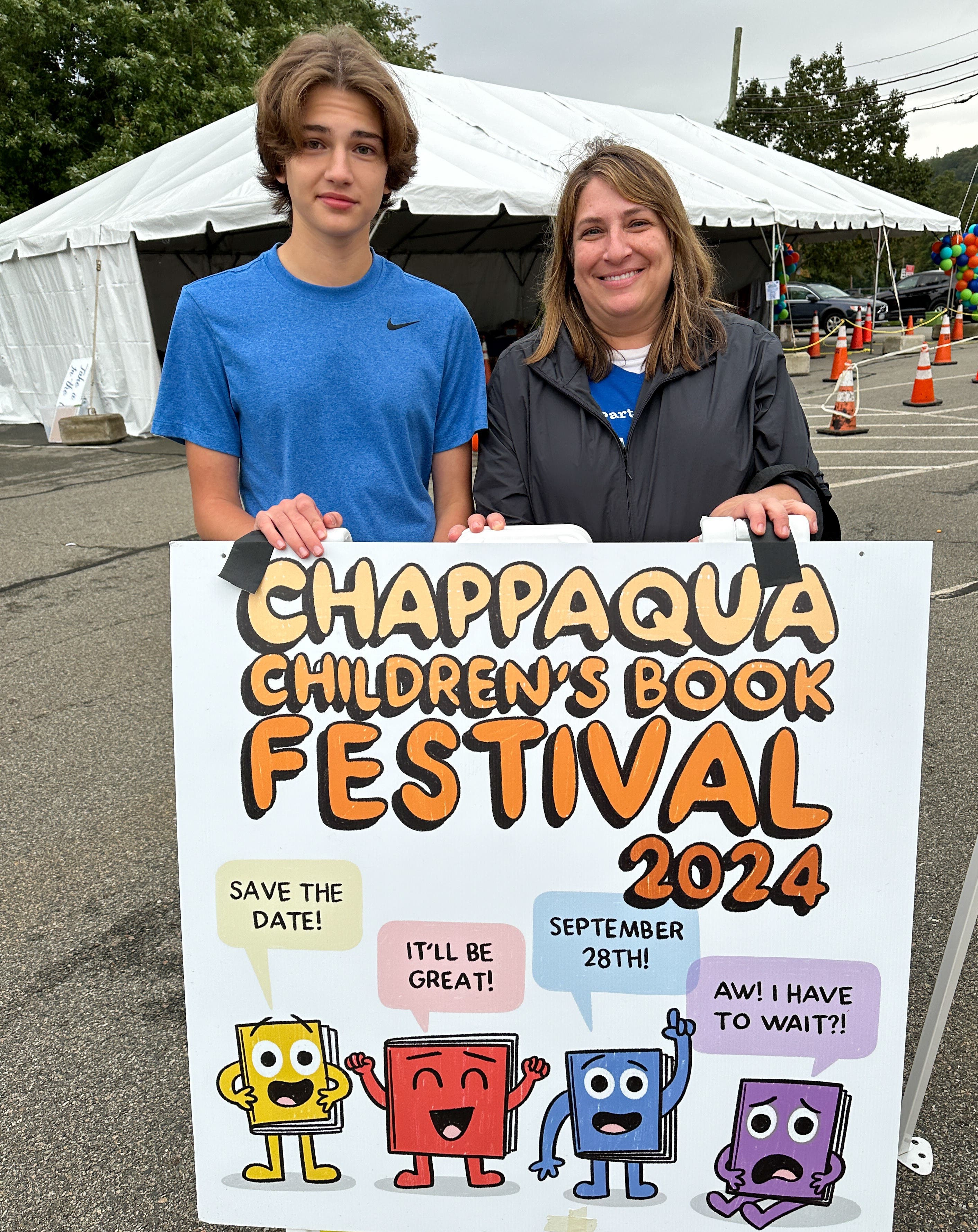 Robin Goetz and Son Max getting ready for the 2024 Festival September 28, 2024