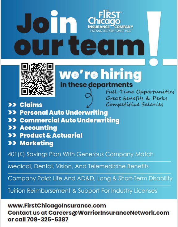 We are Hiring! First Chicago Insurance Company