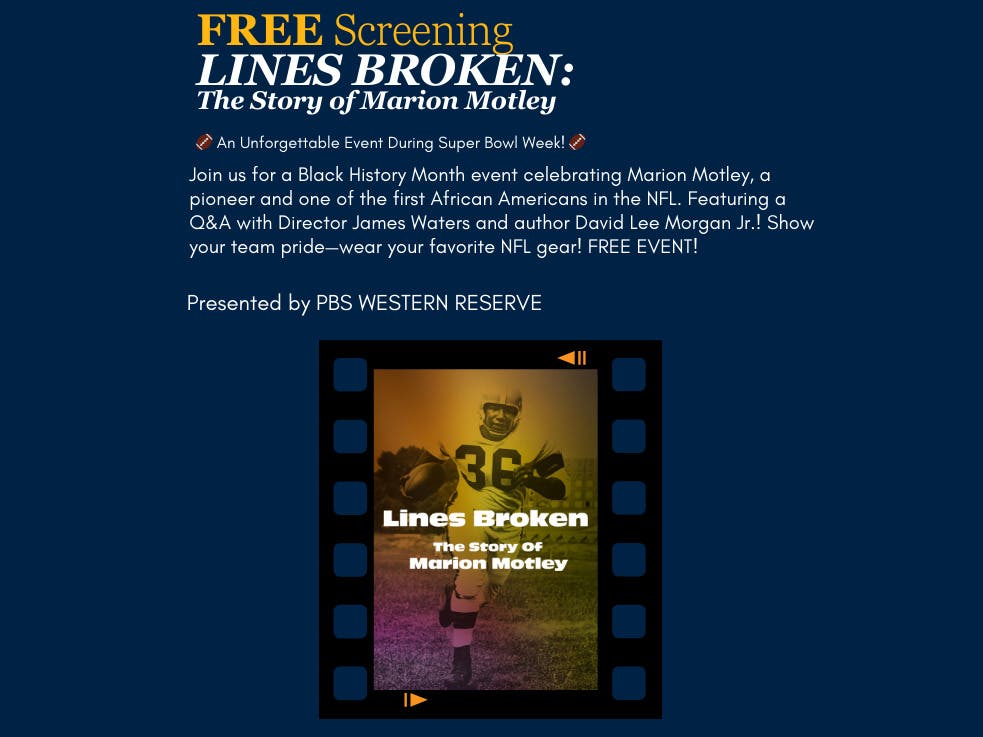 Lines Broken: The Story of Marion Motley - FREE PUBLIC SCREENING