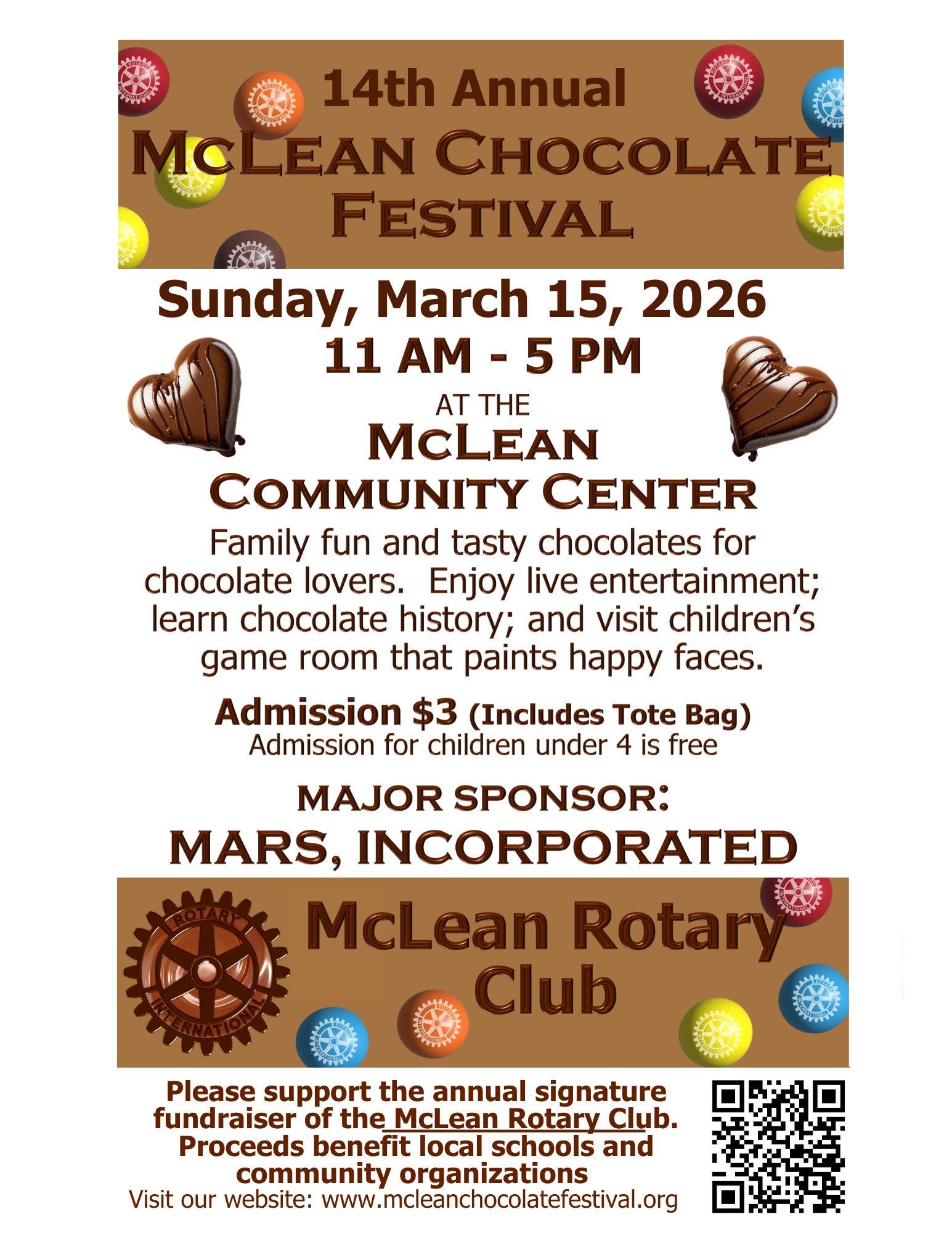 14th Annual McLean Chocolate Festival - RESCHEDULED FOR MARCH 15