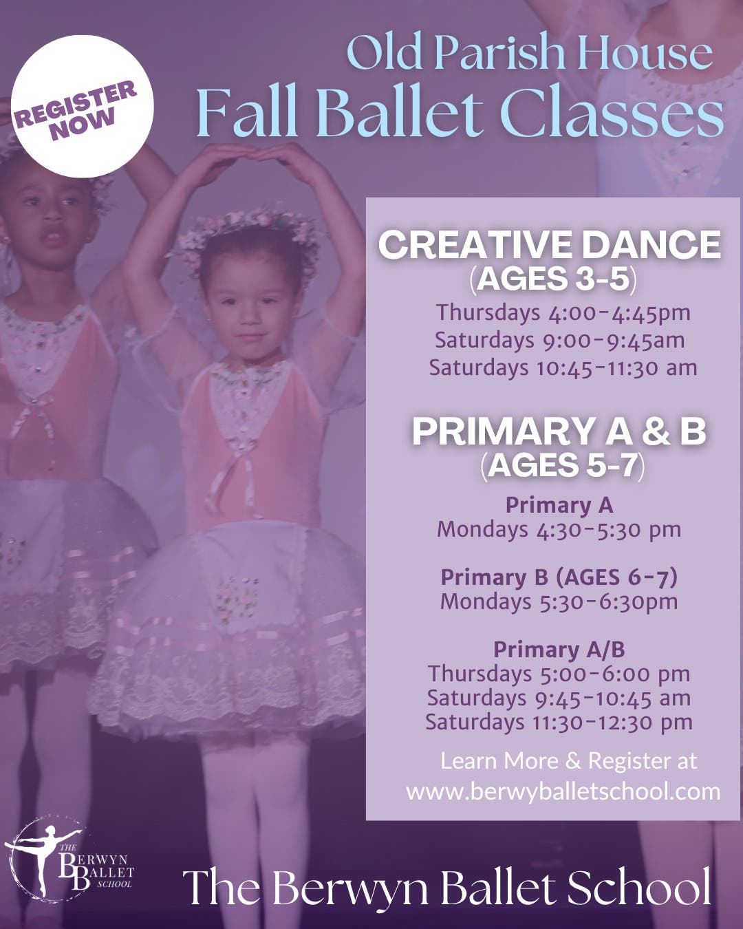 Fall Ballet Classes start