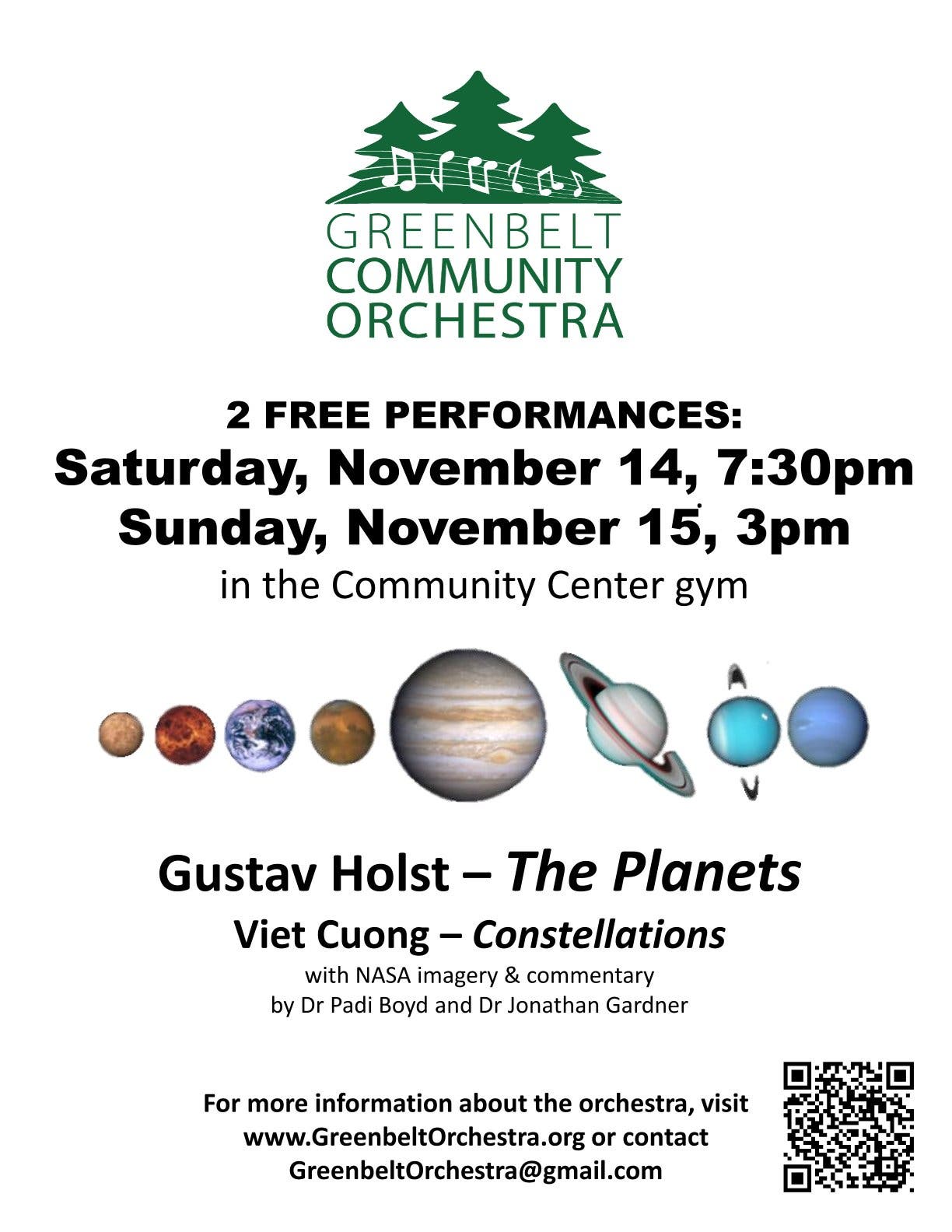 Free performances of Holst's Planets Suite with NASA imagery