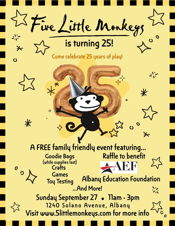 Five Little Monkeys 25th Anniversary Celebration!