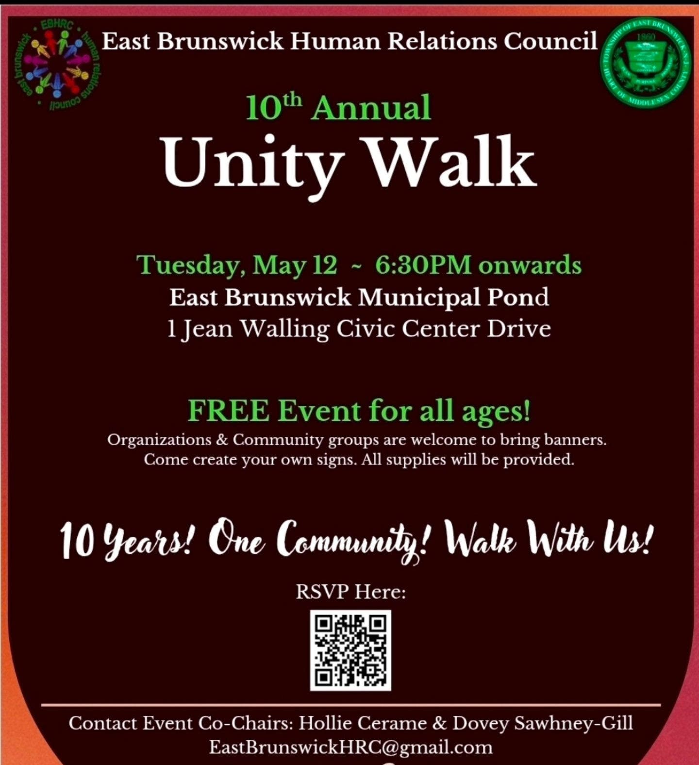East Brunswick Human Relations Council 10th Annual Unity Walk