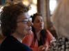 Gloria Frerich from Smith Crossing listens to Michael Portillo's talk.