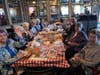 The Smith Crossing Women's Book club enjoy the food that made Portillo's famous.