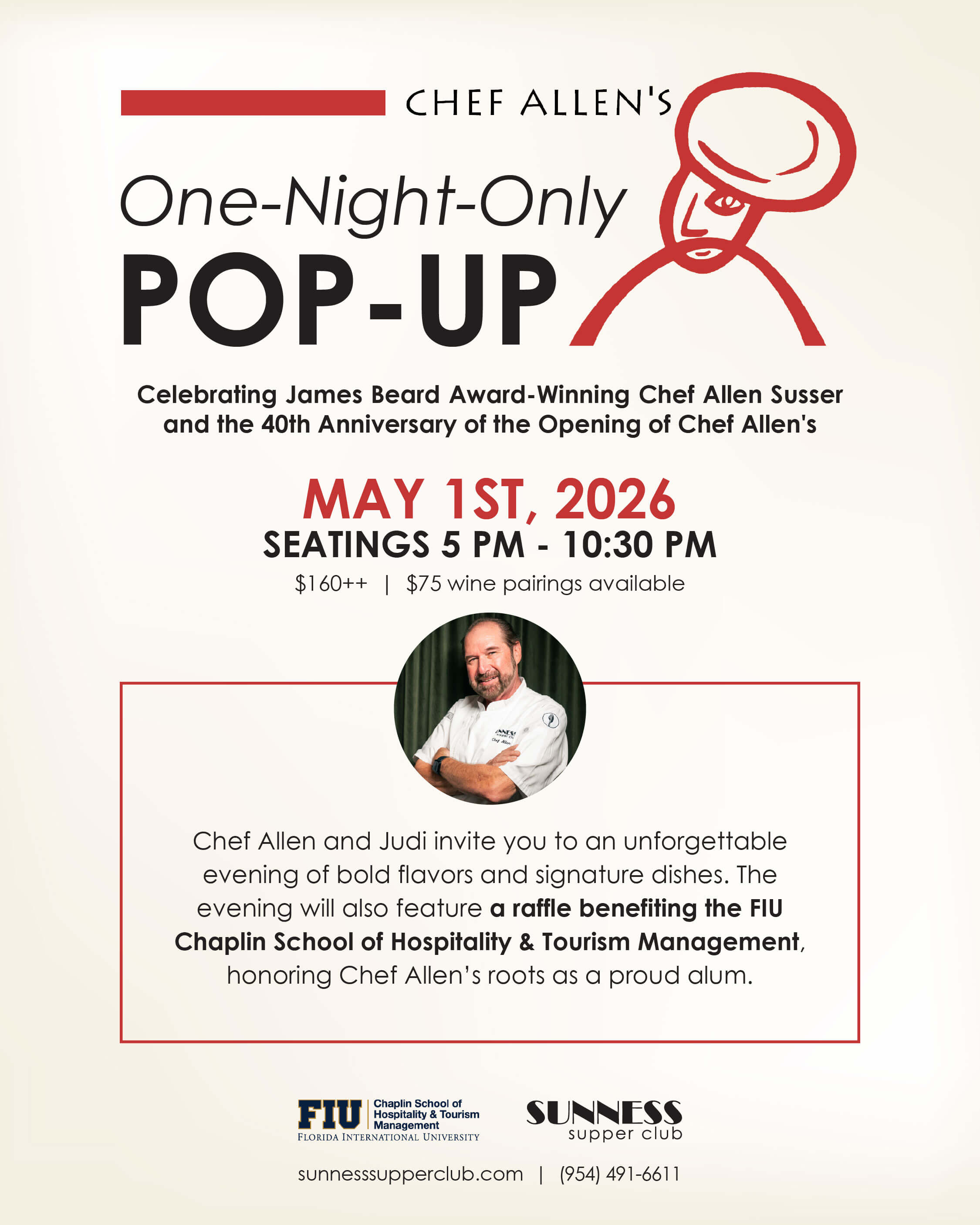 Chef Allen’s Pop-Up at Sunness Supper Club