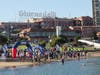 Swimmers with Swim Across America San Francisco leave at the Little Marina Green and finish at Aquatic Park in San Francisco for a 1.5 mile swim on September 24, 2022.