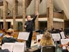 MYSO Music Director Peter Lipari rehearses with the youth orchestra on January 12, 2022.