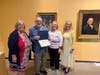 DAR members congratulate Ellis on his wonderful and insightful tour on the Founding Fathers and the influence of their domestic lives in the formation of our country.