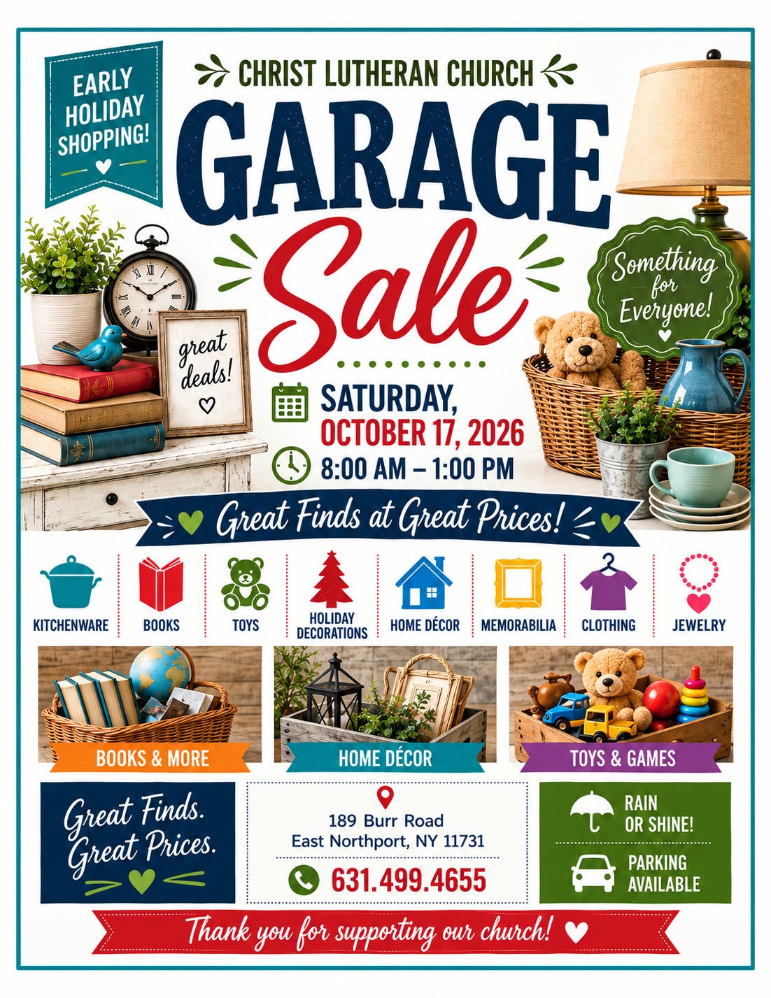 Christ Lutheran Church Annual Fall Garage Sale