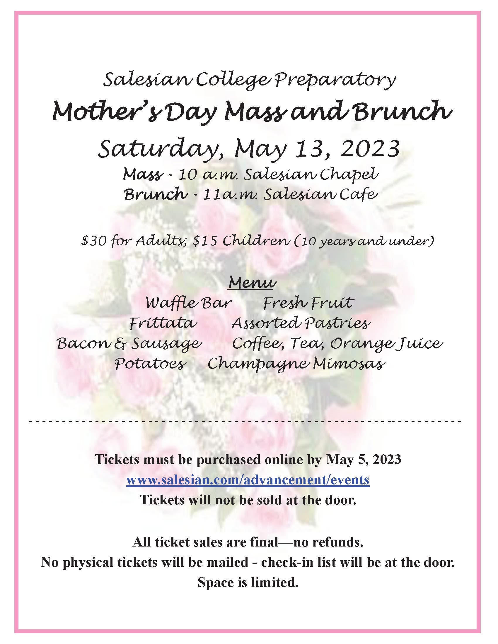 May 13 Mother's Day Mass and Brunch Pinole, CA Patch
