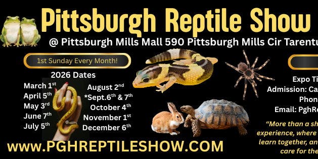 Pittsburgh Reptile Show & Sale June 7th 2026