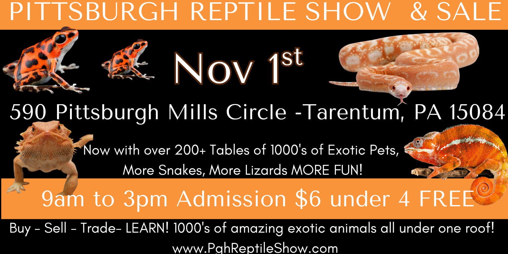 Pittsburgh Reptile Show Nov 1st  2026