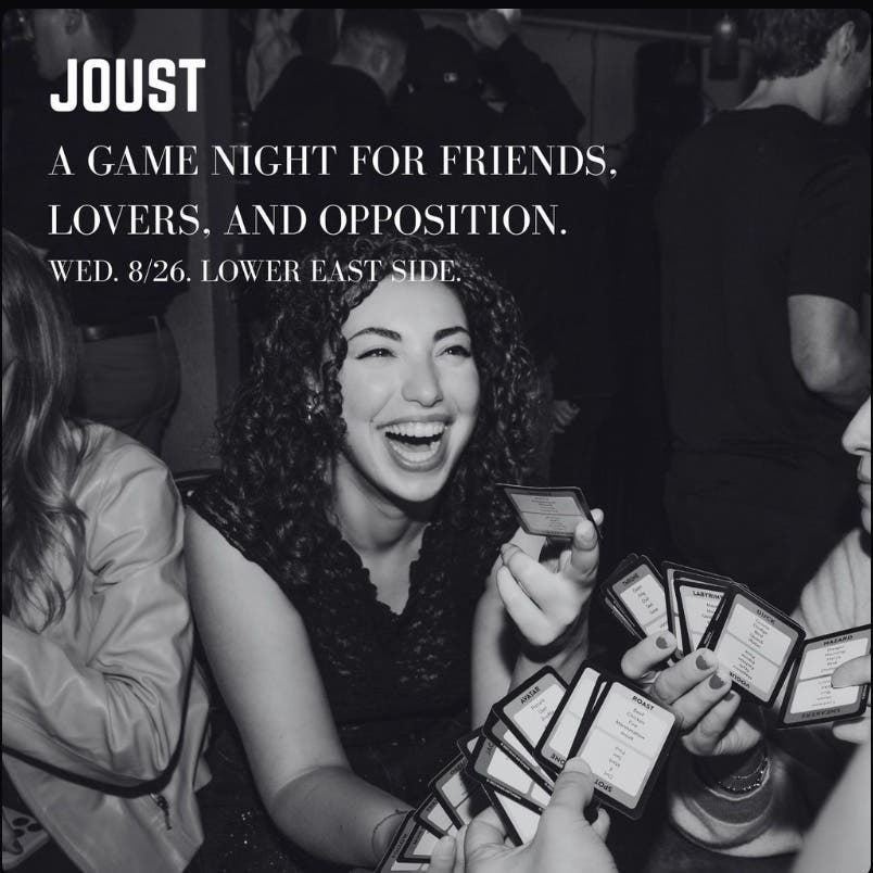 JOUST [hotel game night]
