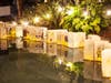 Friends and families gathered at Pinelawn to honor their departed loves ones with a special lantern lighting ceremony. Individuals decorated paper lanterns and inscribed them with loving messages before releasing them into Pinelawn’s Rose Garden Fountain.